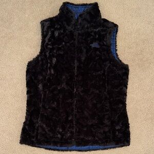 The North Face Black/Blue 2-in-1 Furry Vest